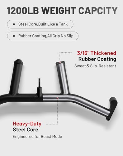 Mikolo 2-in-1 Lat Pulldown Bar, Narrow and Wide Grip Lat Pull Down Attachments for Home Gym,Neutral Grip Cable Machine Att...