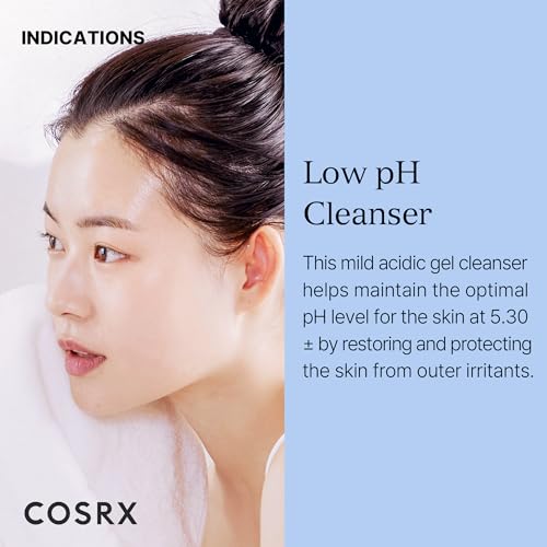 COSRX Low pH Good Morning Gel Cleanser, Amazon Exclusive, Daily Mild Face Cleanser for Sensitive Skin with BHA & Tea Tree Oil, PH Balancing, Korean Skin Care (13.52fl.oz/400ml)