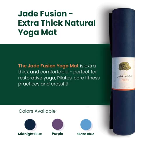 Jade Fusion Yoga Mat, Luxurious Comfort & Sturdy Workout Mats for Home Gym, 68" and 74" Yoga Mat Thick, Non-Slip Workout M...