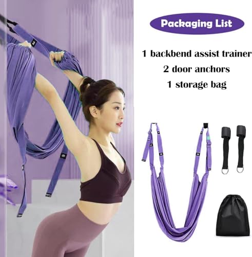 Elfzone Yoga Door Swing - Yoga Strap, Backbend Training Stretching Rope with Door Anchor, Flexibility Trainer Stretching E...