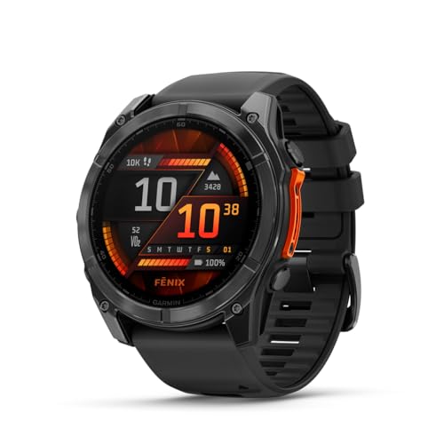 Garmin fēnix® 8 – 51 mm, AMOLED, Premium Multisport GPS Smartwatch, Long-Lasting Battery Life, Dive-Rated, Built-in LED Fl...