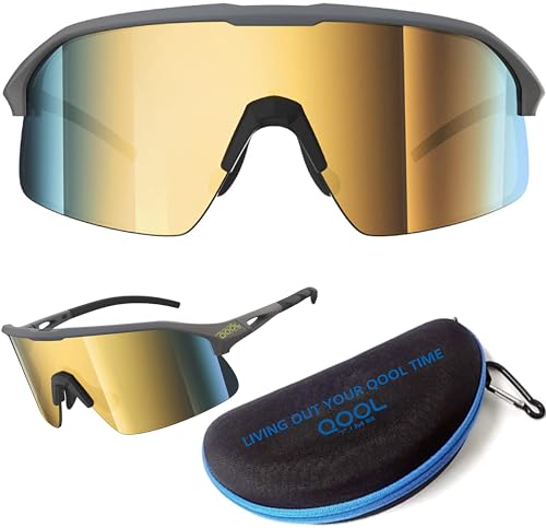 Living out your qool time Polarized Cycling Sunglasses for Women Men Golfing Running Volleyball MTB Outdoor Sports Padel