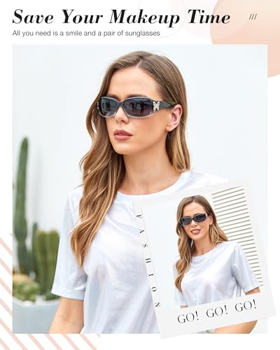 LVIOE Polarized Sunglasses for Women, Fashion Butterfly Decoration Driving Fishing-99.99% UV Protection