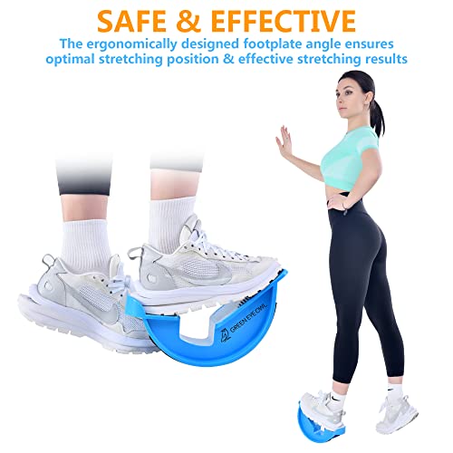 Foot & Calf Stretching Kit-Foot Rocker, Stretching Strap & Spiky Massage Ball-Effective Pain Relief for Plantar Fasciitis,...