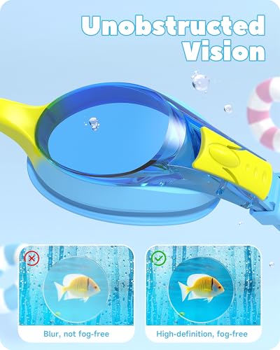 findway Kids Swim Goggles, Kids Swimming Goggles Anti-fog No Leaking Girls Boys for Age 3-12