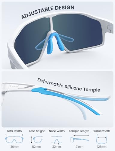 Lamicall Polarized Sport Sunglasses for Age 8-14 Kids - UV400 Protection Baseball Cycling Sun Glasses Gifts for Boys Girls