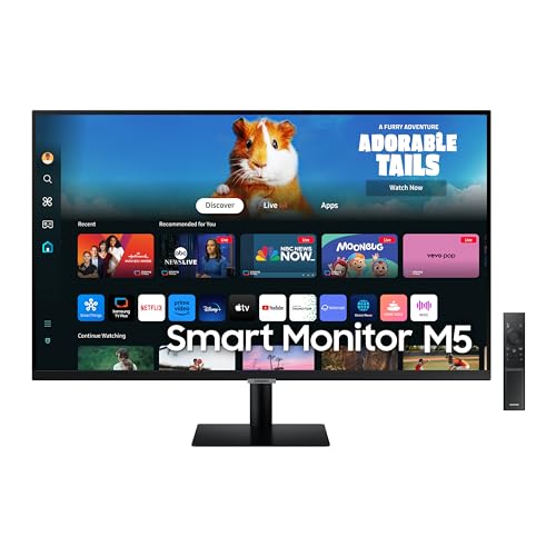 SAMSUNG 27-Inch M5 (M50D) Series FHD Smart Monitor with Streaming TV, Speakers, HDR10, Gaming Hub, Multiple Ports, Workout...