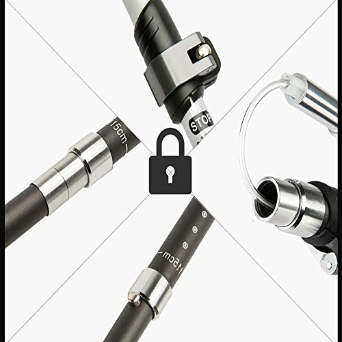 MIIKHI 1pc Carbon Fiber Trekking Poles – Collapsible and Telescopic Walking Sticks with Natural Cork Handle and Extended E...