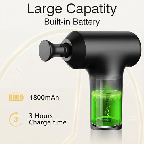 Nsyfe Deep Tissue Massage Gun, 3200RPM Professional Percussion Muscle Massager for Pain Relief & Recovery, Quiet Electric ...