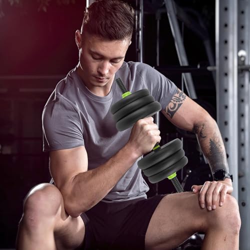GarveeLife 4-In-1 Adjustable Dumbbell Weights, Adjustable Dumbbell Set Used As Dumbbells, Barbells, Kettlebells and Push-U...