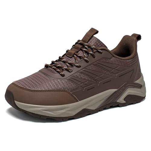 HOBIBEAR Men's Trail Hiking Shoes Wide Fit - Lightweight Low Top Breathable Sneakers for Walking, Trekking & Outdoor Adven...