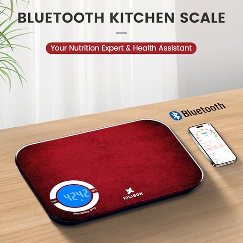 EILISON Smart Kitchen Scale with Bluetooth App, High-Precision Digital Food Scale for Baking, Cooking & Diet, 8000 Food Da...