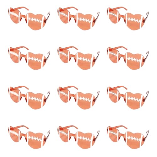 Layway 12 Pcs Sport Glasses Set Football Volleyball Soccer Basketball Sunglasses for Party Favors, Team Event Gifts