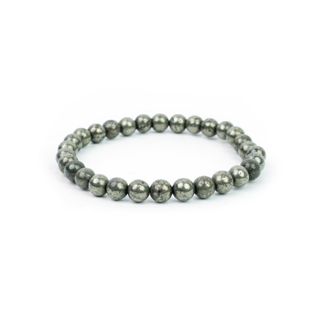 Astrotalk Raw Pyrite Bracelet for Women (6mm Beads) | Pyrite Stone for Wealth, Prosperity & Good Luck | Boosts Confidence, Focus & Motivation | Hand Bracelet for Women | Gift for Woman