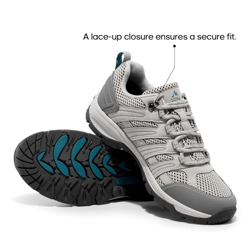 NORTIV 8 Women's Hiking Shoes Lightweight Breathable Mesh Walking Sneakers Outdoor Work Shoes Wander