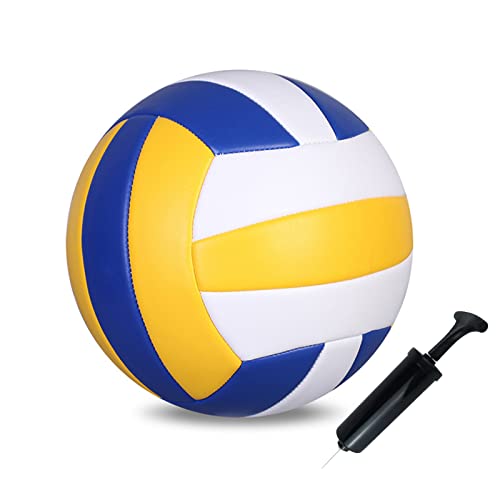 ABAJI Volleyball Official Size Soft Surface Training Practice Indoor Outdoor Gift for Kids Come with Pump Needle