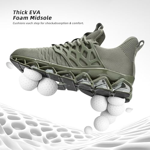 Mens Slip on Walking Shoes Running Blade Tennis Casual Fashion Sneakers Comfortable Non Slip Gym Athletic Sport Trainers