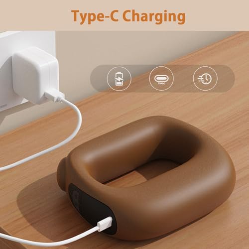 EAshuhe Hands-Free Mini Massage Gun with Heat & Waist Belt - Portable Deep Tissue Percussion Massager for Neck Shoulder Mu...