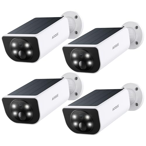AOQEE Cameras for Home Security-2K Wireless Security Camera Outdoor with AI Motion Detection & Siren, Non-Stop Solar Power...