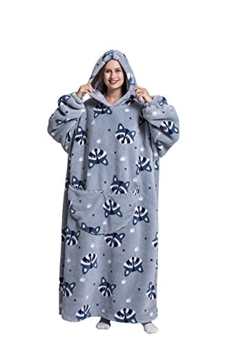 ZXIMU Blanket Hoodie Long,Extra Long Wearable Blanket Oversized Hoodie Blanket Hoodies for Women Snuggle Blankets for Women