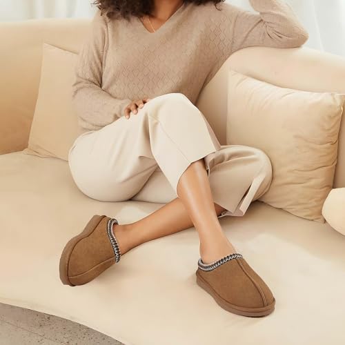 Litfun Memory Foam Slippers for Women Cozy Warm House Shoes Indoor and Outdoor
