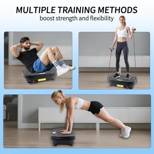 Homesy Vibration Plate Exercise Machine, Vibrating Plate for Lymphatic Drainage, Full Body Shake Platform Board for Home F...