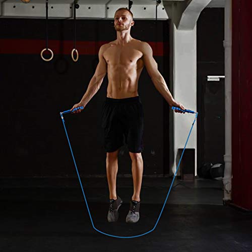 Jump Rope, Wastou Speed Jumping Rope for Training Fitness Exercise, Adjustable Adults Workout Skipping Rope for Men, Wome...