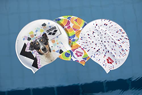 Arena HD Unisex Adult Elastic Silicone Swim Cap for Men and Women, Fitness Swimming Gear Soft and Stretchy Pool Bathing Cap