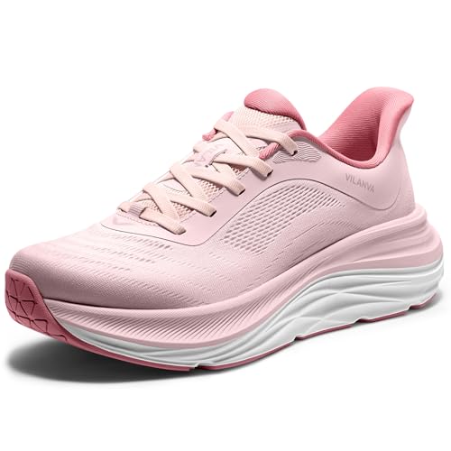 Vilanva Women's Walking Shoes Cushion Comfortable Running Tennis Shoes Non-Slip Workout Gym Athletic Breathable Fashion Sn...