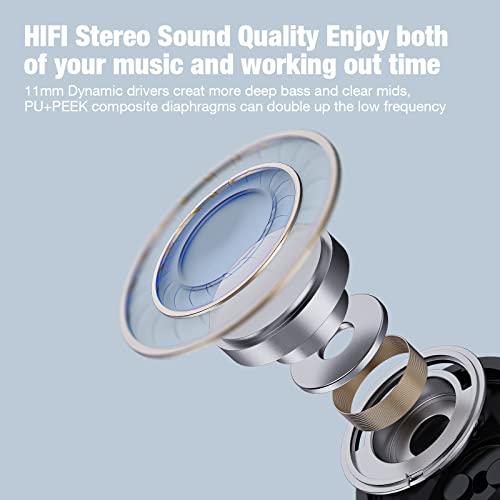 Boean Bluetooth Headphones, Wireless Headphones with 16 Hours Playtime Bluetooth 5.3 Wireless Earbuds HD Deep Bass Stereo ...
