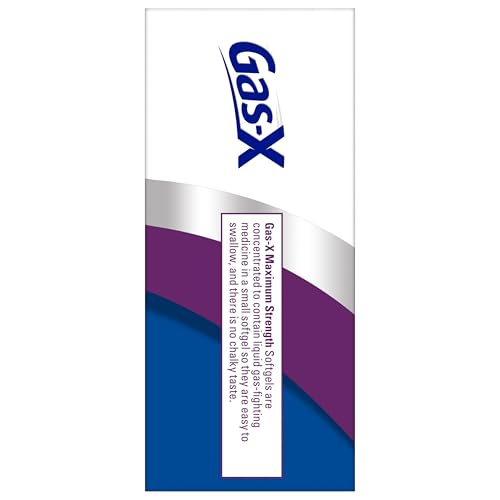 Gas-X Maximum Strength Gas Relief Softgels with Simethicone 250 mg for Bloating Relief - 50 Count