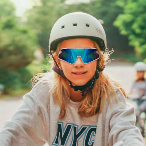 RIVBOS Youth Baseball Sunglasses for Kids(Boys&Girls) Polarized UV Protection Cycling Glasses RYS008