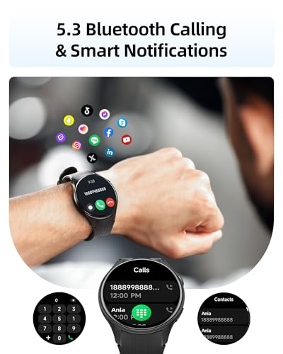 Parsonver Smart Watch, Built-in GPS, Bluetooth Calling, Fitness Watch for Men Women with 100+ Sport Modes, IP68 Waterproo...
