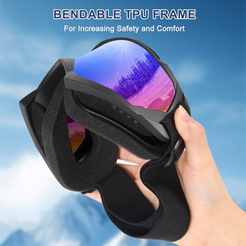 OXG Ski Snowboard Goggles for Men Women, UV Protection Ski Snow Goggles for Adult Youth Winter Snow Sports