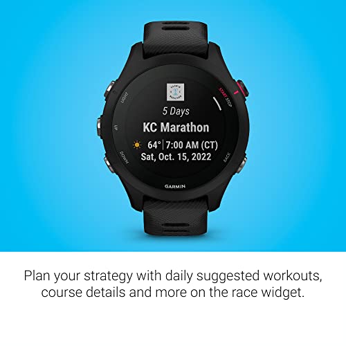 Garmin Forerunner 255S Music, Smaller GPS Running Smartwatch with Music, Advanced Insights, Long-Lasting Battery, Black (R...