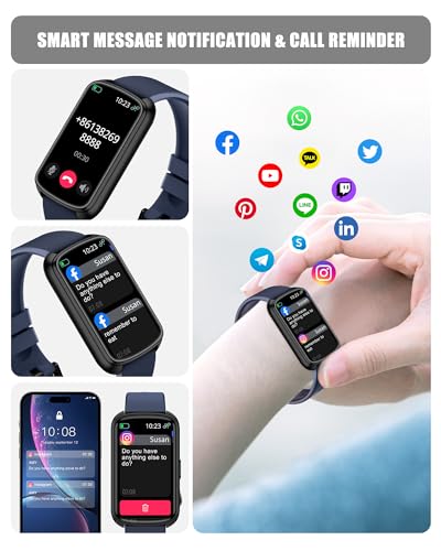 Fitness Tracker, Smart Watch for Women Men with 24/7 Heart Rate/Blood Pressure/Blood Oxygen Monitor,Sleep Tracker,Step & C...