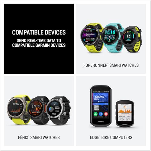 Garmin HRM 600 Chest Strap Heart Rate Monitor, XS-S Bundle with USB3.0 to Type-c Female Adapter Space Gray + More