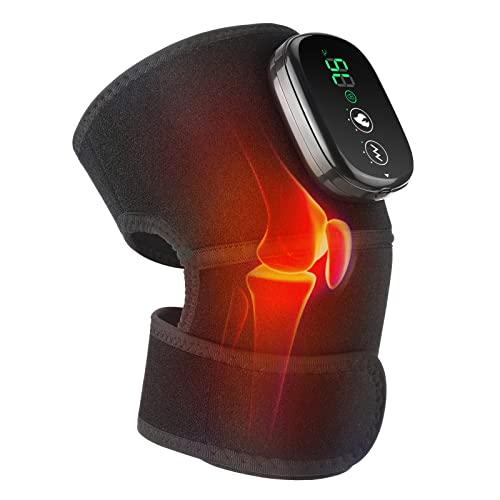 MOAJAZA Cordless Knee Heating Pad with Vibration, FSA or HSA Eligible, Heated Knee Brace Wrap, Heating Pad for Shoulder El...
