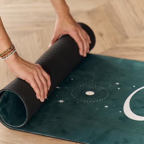 Yoga Mat With Strap 5mm Non Slip Suede & TPE - Eco-Friendly Fitness & Exercise Mat for Home Gym, Pilates, Hot Yoga, and Me...