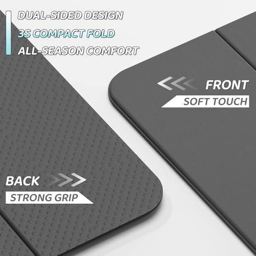 ILILI Foldable Yoga Mat 71 * 24 * 0.3'' - TPE Non-Slip Fitness Mat for Home，Waterproof & Lightweight (2lb) for Home Gym, P...