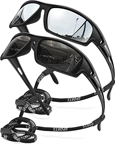 AWGSEE Polarized Sports Sunglasses for Men 100% UV Protection Wrap Around Unbreakable Sun Glasses for Fishing Driving