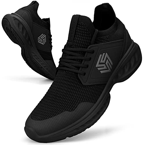 Giniros Mens Slip On Walking Shoes Non Slip Running Shoes Breathable Workout Shoes Lightweight Gym Sneakers