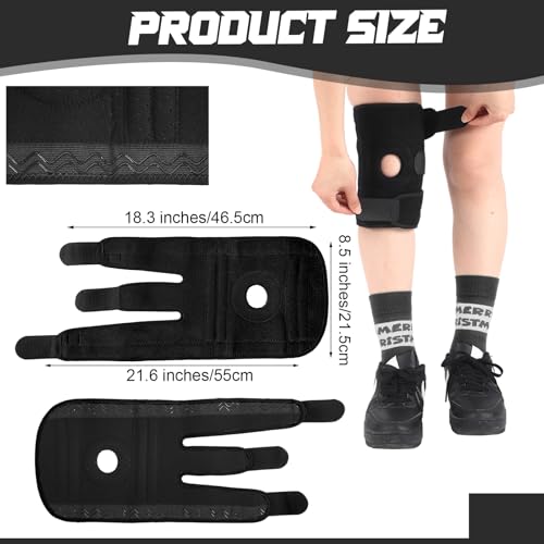 Foilswirl 1 Pcs Kids Knee Brace with Side Stabilizers Patella Gel Pads Adjustable Straps Youth Child Knee Brace Support fo...