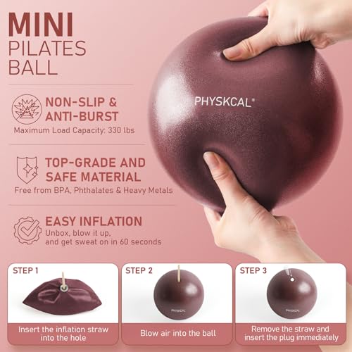 PhysKcal Pilates Kit, 15-Inch Pilates Ring with 1x Core Ball, 3X Resistant Loops and 2X Flex Bands, Home Pilates on Mat Es...
