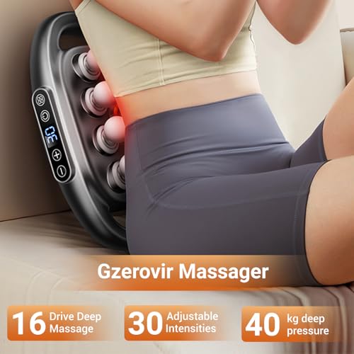 Gzerovir 16-Head Massage Gun Set, Massage Gun Deep Tissue Neck Massager with 16 Heads, for Deep Tissue, Back, Shoulders, L...