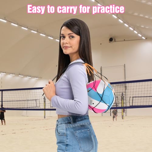 ELKCIP Volleyballs Official Size 5, Waterproof Soft Bulk Recreational Volley Balls with Pump and Net Bag for Indoor Outdoo...