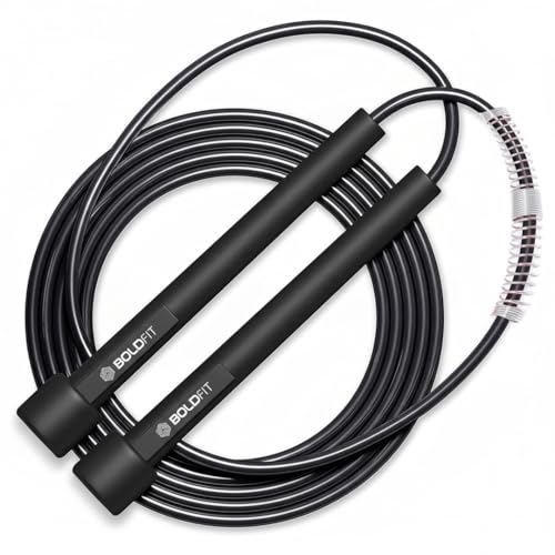 Boldfit Skipping Rope for Men and Women Jumping Rope With Adjustable Height Speed Skipping Rope for Exercise, Gym, Sports ...