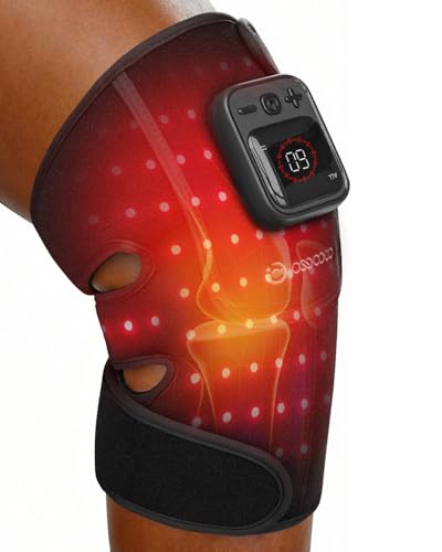 CooCoCo Red Light Therapy Knee Massager, Knee Pain Relief, Cordless 5000mAh Heated Knee Brace, 2026 Upgraded FSA Eligible ...