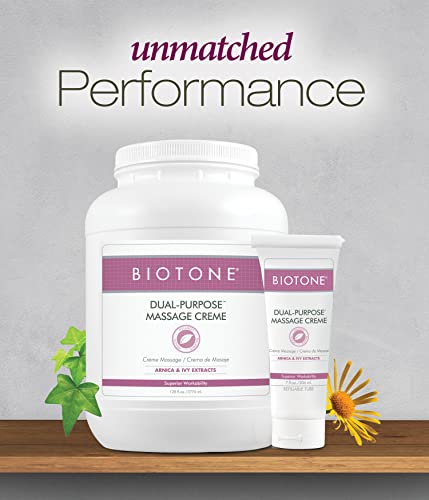BIOTONE Dual-Purpose Massage Crème with Arnica and Ivy Extracts, Pure Ingredients, Effortless Glide, Luxurious Feel, More ...