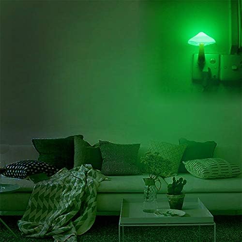 AUSAYE 3Pack Sensor LED Night Light Plug in Lamp Magic Mushroom Nightlight Cute Night Lights for Adults Kids Bedroom, Bathroom,Toilet,Hallway,Stairs,Kitchen Blue